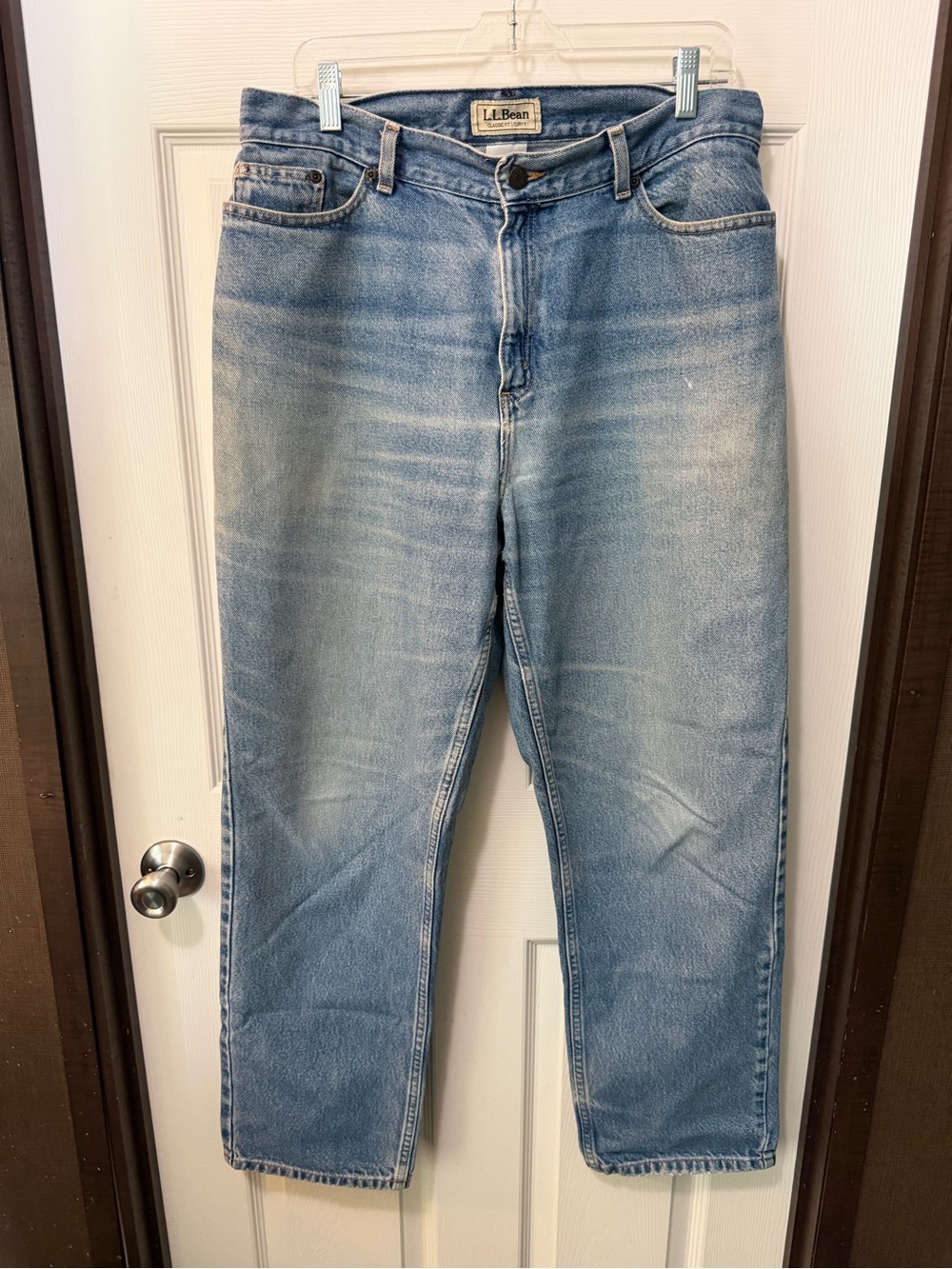 L.L. Bean Women’s Classic Fit Curvy Denim Straight Leg Jeans Sz 14 Tall